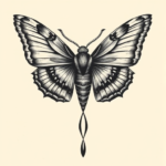 Hyper-Detailed Moth Tattoo