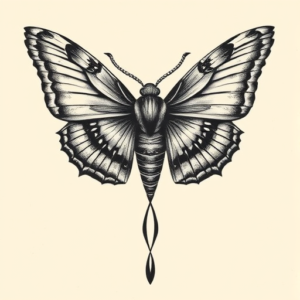 Hyper-Detailed Moth Tattoo