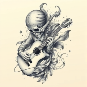 Hyper-Detailed Music Tattoo