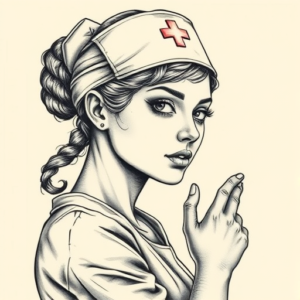 Hyper-Detailed Nurse Tattoo
