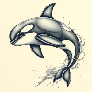 Hyper-Detailed Orca Tattoo
