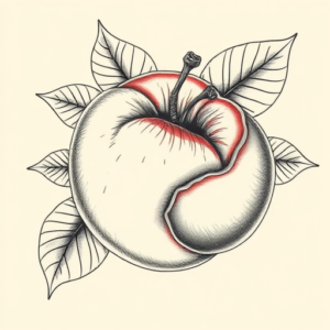 hyper-detailed-peach-tattoo