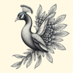 Hyper-Detailed Peacock Tattoo