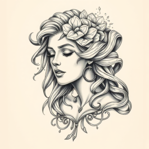 Hyper-Detailed Persephone Tattoo
