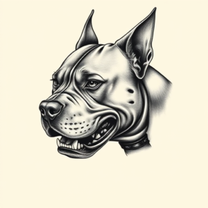 Hyper-Detailed Pitbull Tattoo