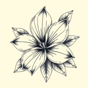 Hyper-Detailed Plumeria Tattoo
