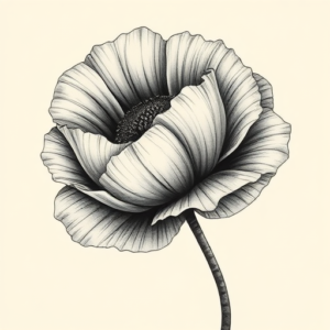 Hyper-Detailed Poppy Tattoo