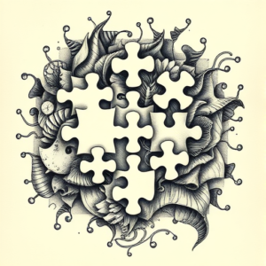 Hyper-Detailed Puzzle Tattoo