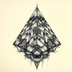 Hyper-Detailed Pyramid Tattoo