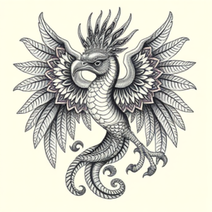Hyper-Detailed Quetzalcoatl Tattoo