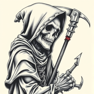 Hyper-Detailed Reaper Tattoo