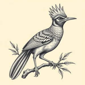 Hyper-Detailed Roadrunner Tattoo