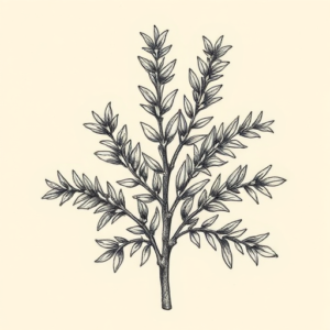 Hyper-Detailed Rosemary Tattoo