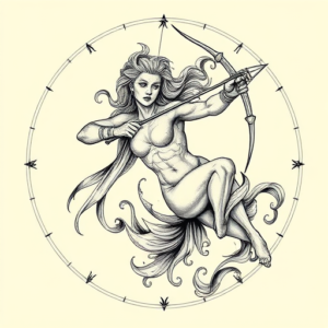 Hyper-Detailed Sagittarius Tattoo
