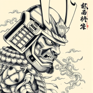 Hyper-Detailed Samurai Tattoo