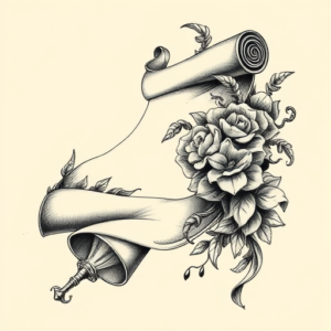 Hyper-Detailed Scroll Tattoo