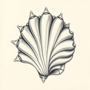 Hyper-Detailed Seashell Tattoo