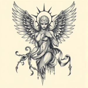 Hyper-Detailed Seraphim Tattoo