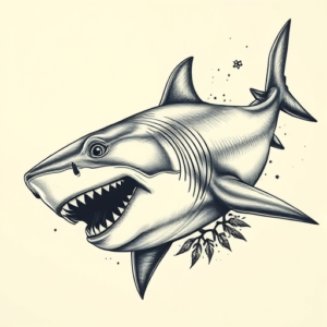 Hyper-Detailed Shark Tattoo