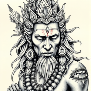 Hyper-Detailed Shiva Tattoo