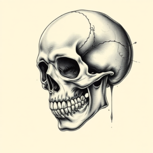 Hyper-Detailed Skull Tattoo