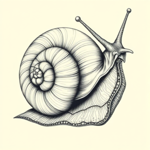 Hyper-Detailed Snail Tattoo