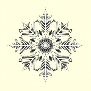 Hyper-Detailed Snowflake Tattoo