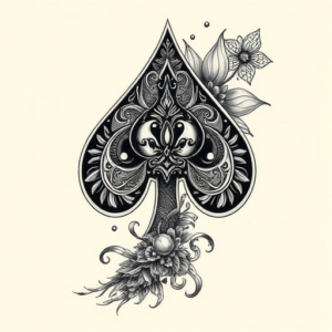 Hyper-Detailed Spade Tattoo