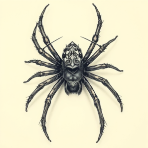 Hyper-Detailed Spider Tattoo