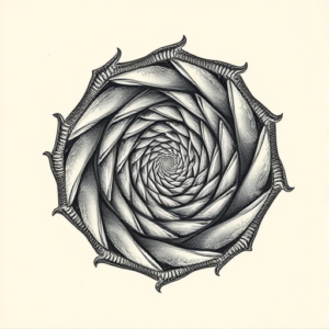 Hyper-Detailed Spiral Tattoo