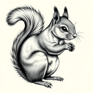 Hyper-Detailed Squirrel Tattoo