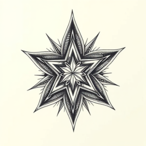Hyper-Detailed Star Tattoo