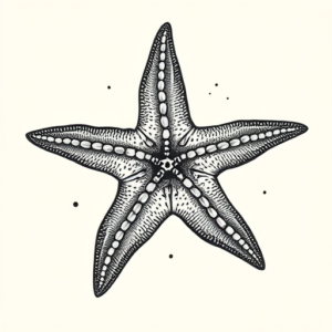 Hyper-Detailed Starfish Tattoo