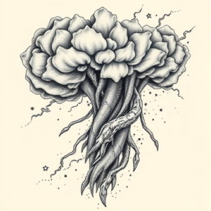 Hyper-Detailed Storm Tattoo