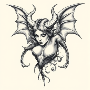 Hyper-Detailed Succubus Tattoo