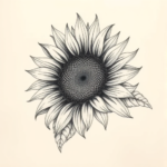 Hyper-Detailed Sunflower Tattoo