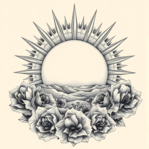 Hyper-Detailed Sunrise Tattoo