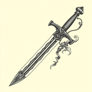 Hyper-Detailed Sword Tattoo