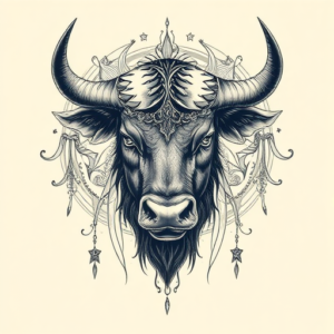 Hyper-Detailed Taurus Tattoo