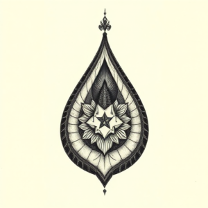 Hyper-Detailed Teardrop Tattoo