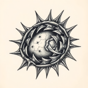Hyper-Detailed Thorn Tattoo
