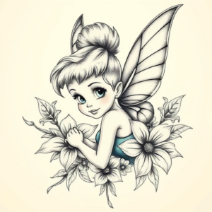 Hyper-Detailed Tinkerbell Tattoo