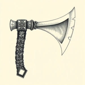 Hyper-Detailed Tomahawk Tattoo