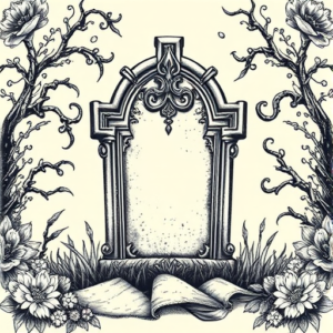 Hyper-Detailed Tombstone Tattoo
