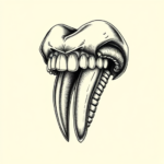 Hyper-Detailed Tooth Tattoo