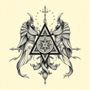 Hyper-Detailed Trinity Tattoo
