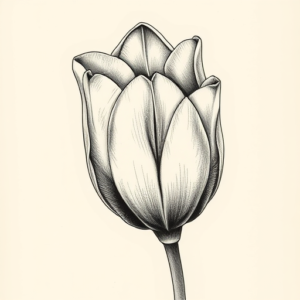 Hyper-Detailed Tulip Tattoo