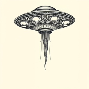 Hyper-Detailed Ufo Tattoo