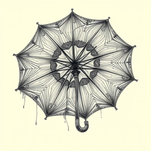 Hyper-Detailed Umbrella Tattoo