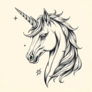 Hyper-Detailed Unicorn Tattoo